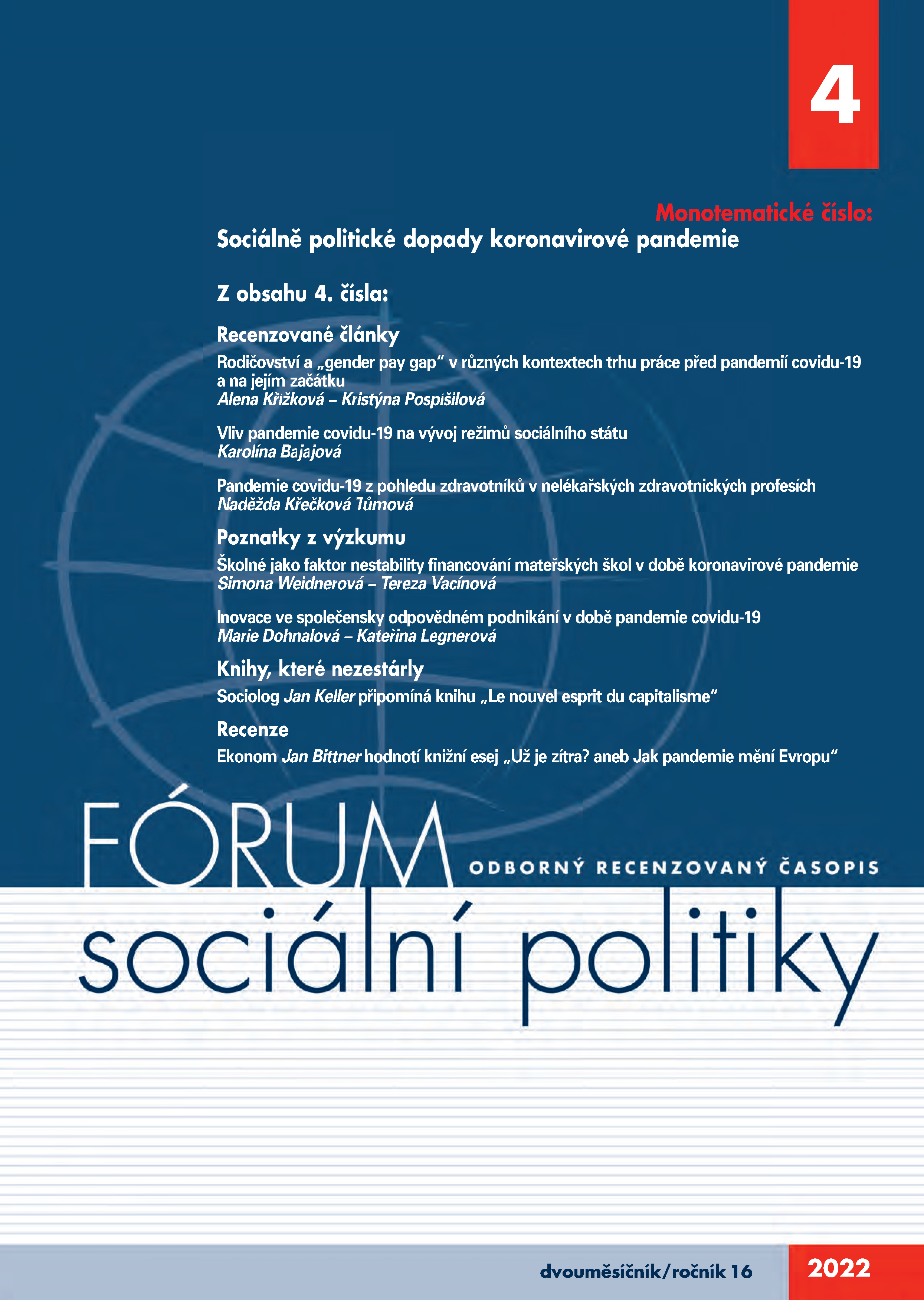 4. číslo časopisu Fórum sociální politiky