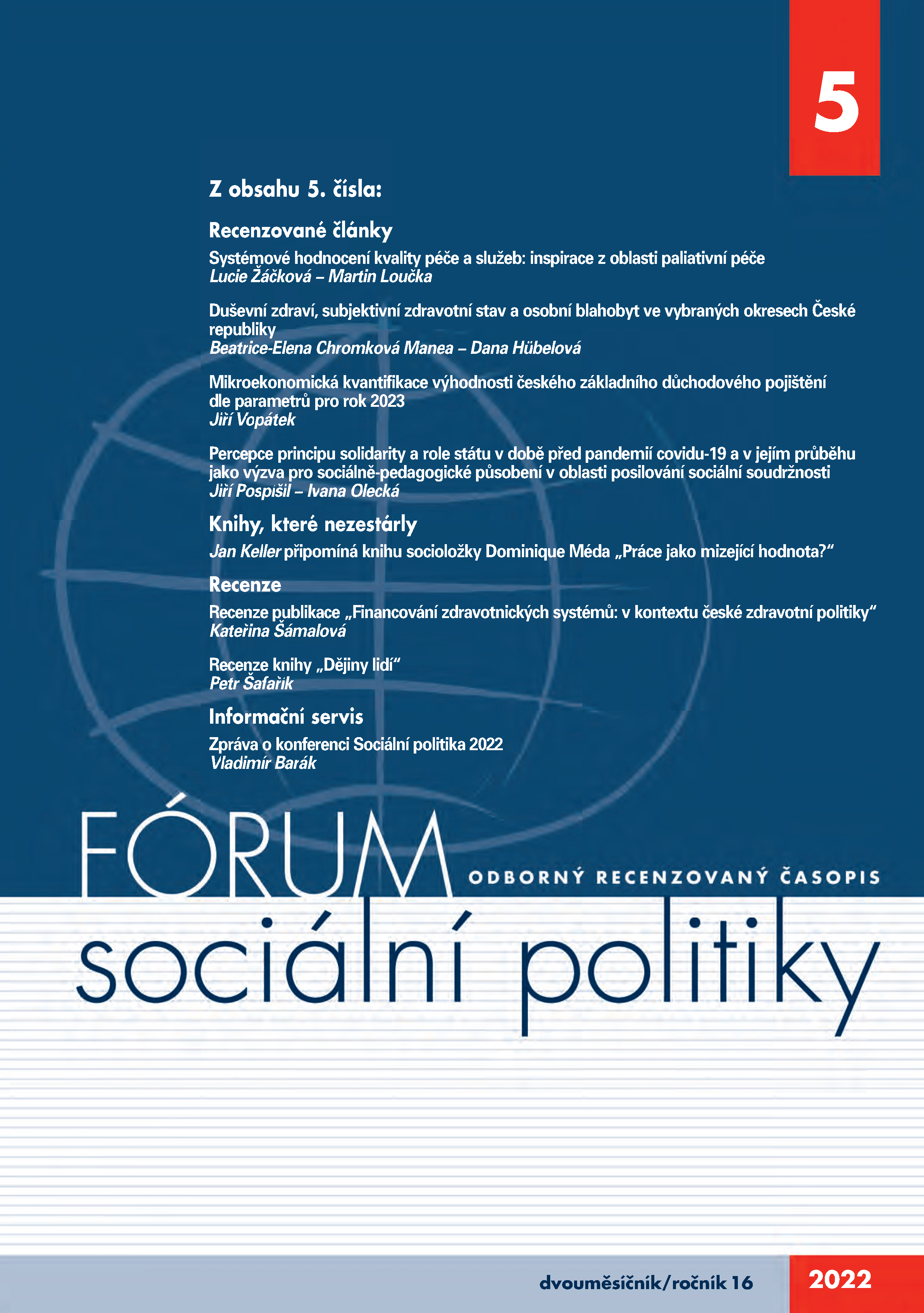 FÓRUM sociální politiky 5/2022