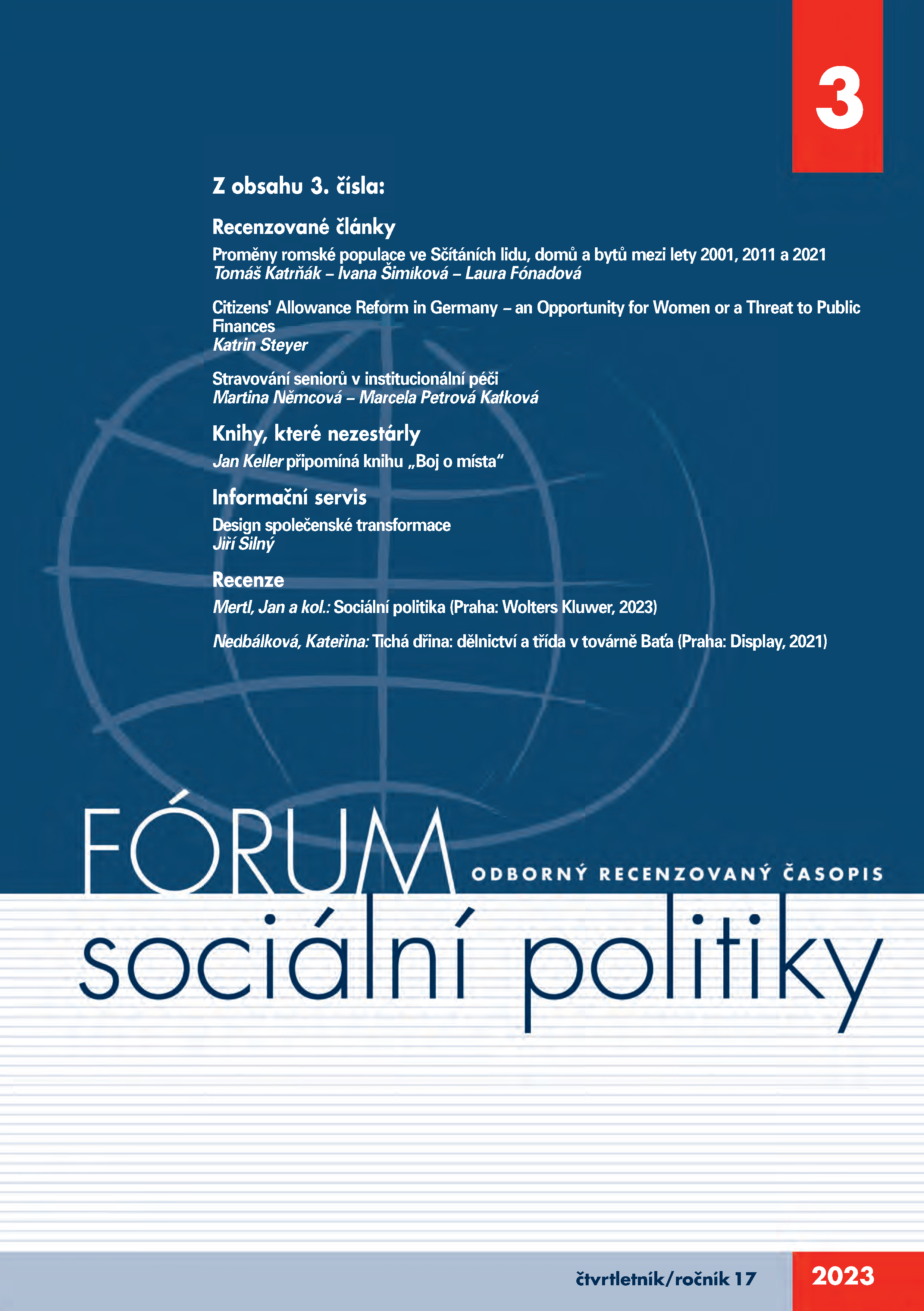 Vyšlo 3. letošní číslo časopisu Fórum sociální politiky