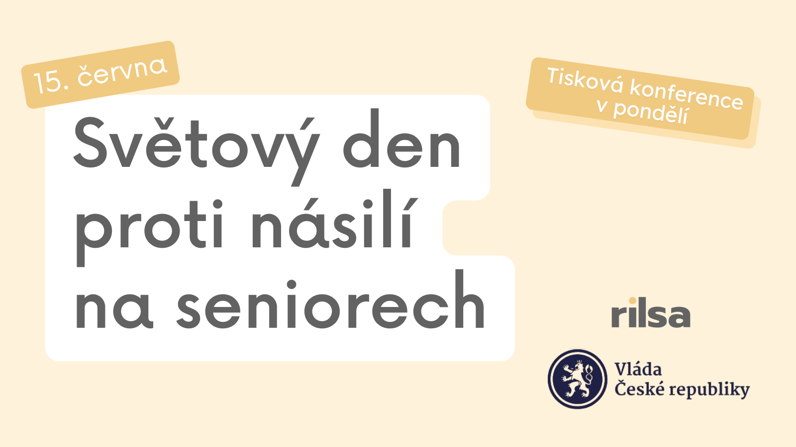 Lucie Vidovićová na akci ke Světovému dni proti násilí na seniorech
