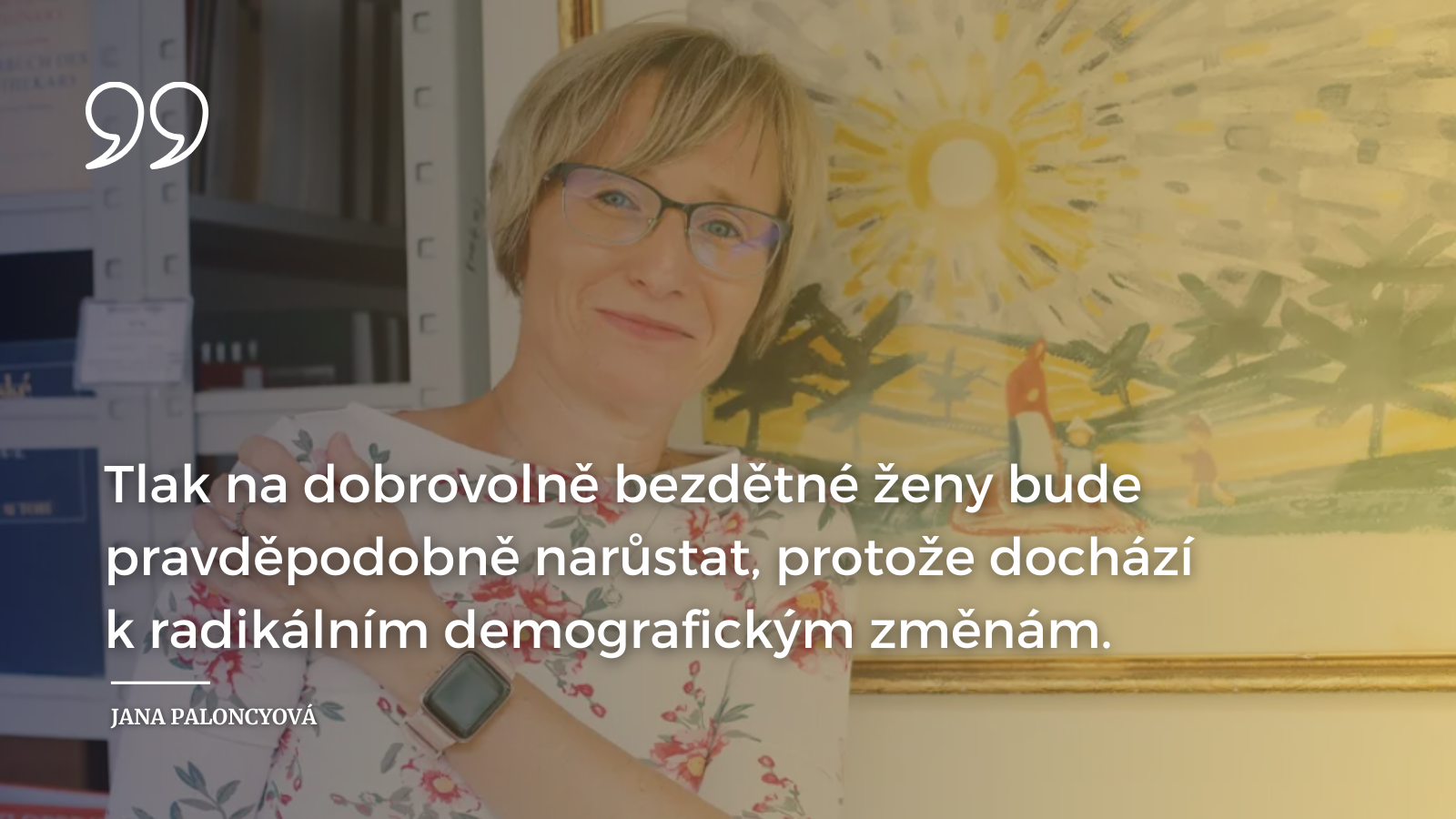 Jana Paloncyová pro časopis Heroine o klesající porodnosti