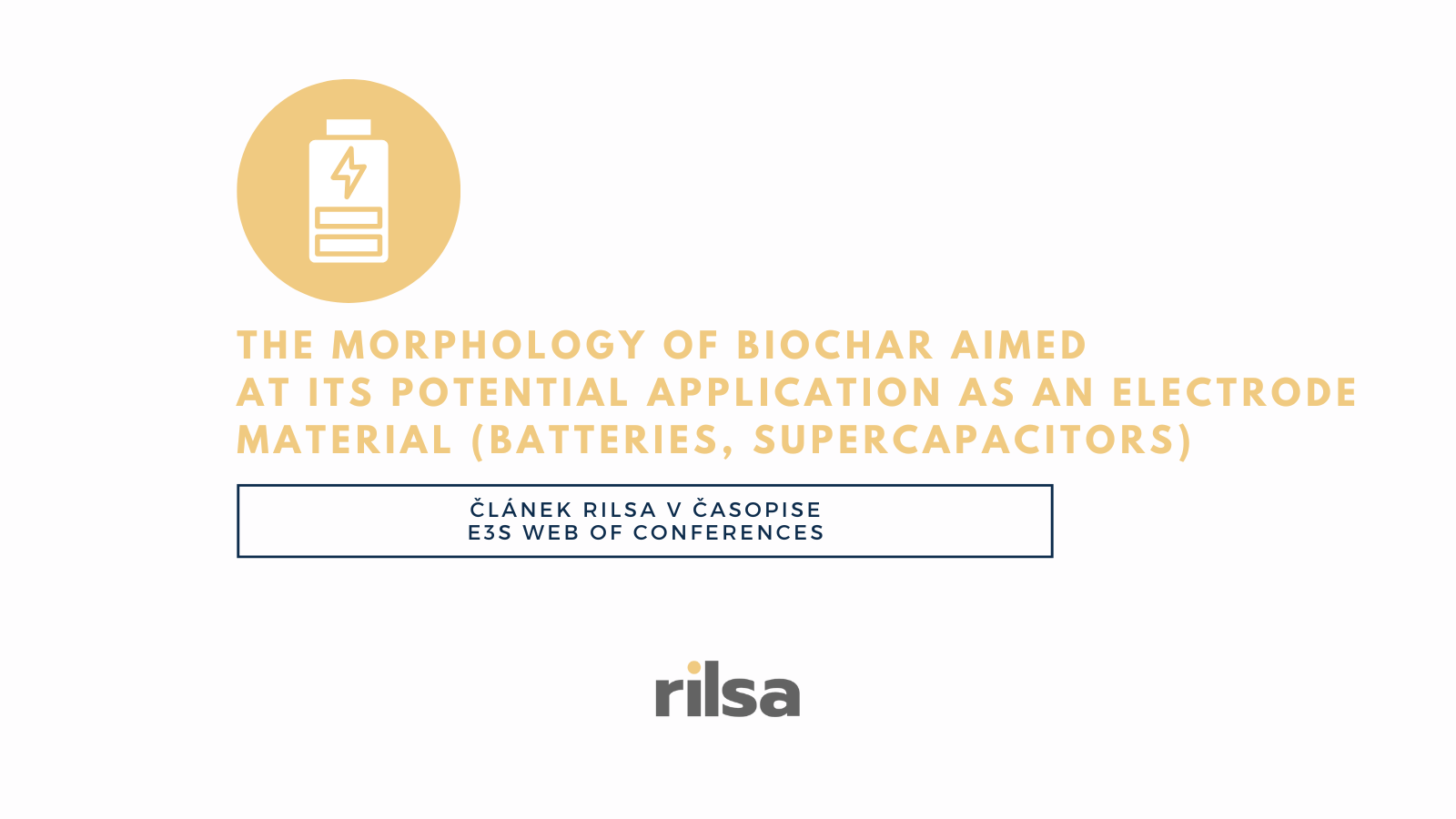Článek výzkumných pracovníků z RILSA v E3S Web of Conferences