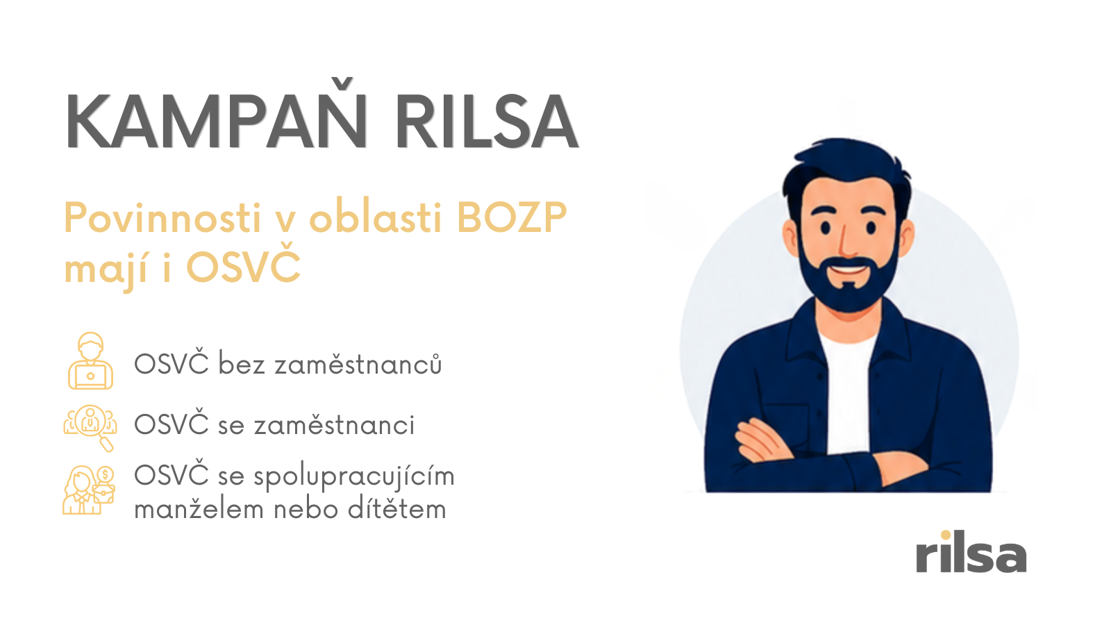 Infografiky RILSA ke kampani „Povinnosti v oblasti BOZP mají i OSVČ“