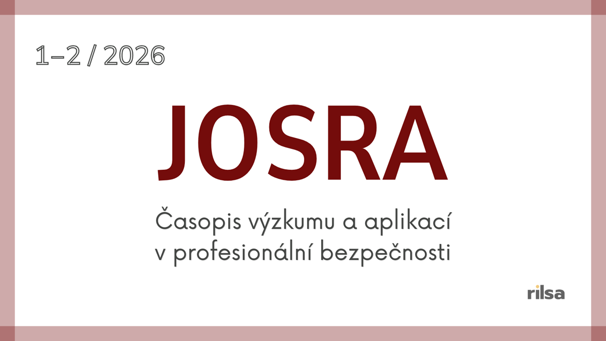 Nové dvojčíslo odborného recenzovaného periodika JOSRA