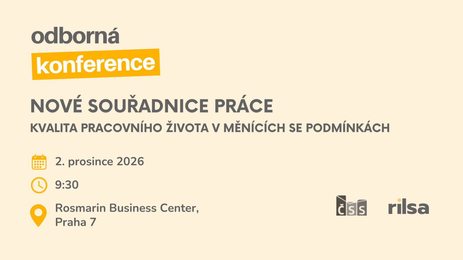 Pozvánka na konferenci „Nové souřadnice práce“